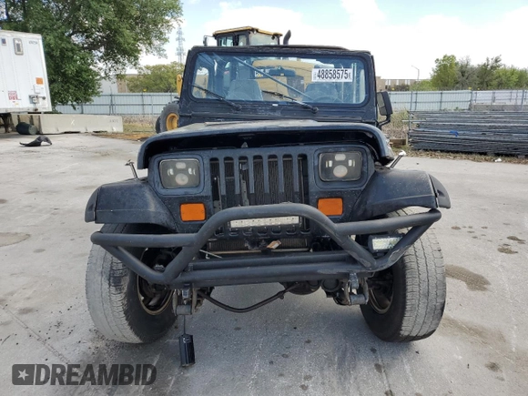 1995 Jeep Wrangler S with VIN 1J4FY19P4SP288991, listed as a Copart auction lot 48858575 with 138,821 mi miles and Salvage Title. Bid and sale history available at carsss.com. Image 5.