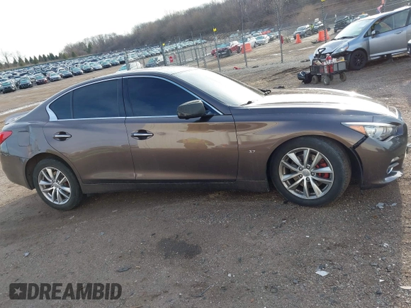2014 Infiniti Q50 Premium with VIN JN1BV7AR1EM704808, listed as a IAAI auction lot 41854249 with 78,482 mi miles and . Bid and sale history available at DreamBid. Image 14.