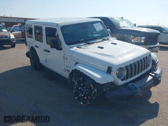 2024 Jeep Wrangler Sahara с VIN 1C4RJXP65RW296344, выставлен на аукционе IAAI как лот 42761334 с пробегом 30 948 миль миль и . История ставок и продаж доступна на DreamBid. Изображение 1.