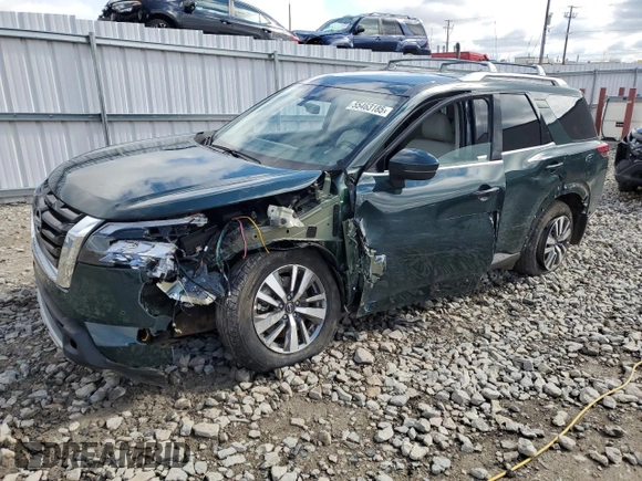 2025 Nissan Pathfinder SL with VIN 5N1DR3CC8SC222068, listed as a Copart auction lot 55463185 with 1,928 mi miles and Clean title. Bid and sale history available at DreamBid. Image 1.