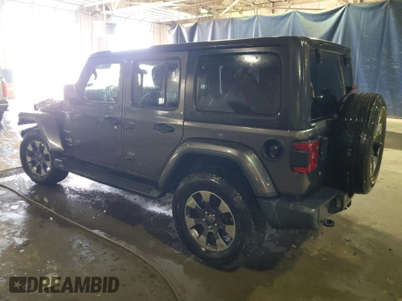 2018 Jeep Wrangler Unlimited Sahara z VIN 1C4HJXEG2JW101327, wystawiony jako Copart lot #49927255 z przebiegiem 72 671 mil mil oraz Czysty tytuł • Clean title. Historia ofert i sprzedaży dostępna na DreamBid. Obrazek 2.