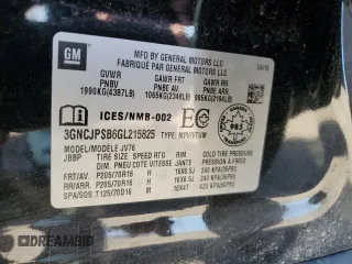 2016 Chevrolet Trax LT with VIN 3GNCJPSB6GL215825, listed as a Copart auction lot 55723165 with 166,120 mi miles and Clean Title. Bid and sale history available at DreamBid. Image 13.