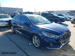 2018 Hyundai Sonata SEL with VIN 5NPE34AFXJH669873, listed as a IAAI auction lot 41375443 with 100,407 mi miles. Bid and sale history available at carsss.com. Image 1.