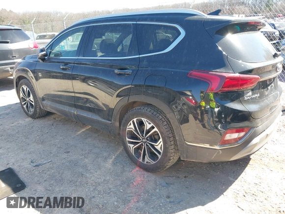 2019 Hyundai Santa Fe Ultimate with VIN 5NMS5CAA6KH075047, listed as a IAAI auction lot 41802407 with 119,063 mi miles and . Bid and sale history available at DreamBid. Image 3.