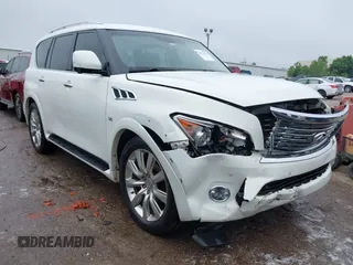 2014 Infiniti QX80 with VIN JN8AZ2NEXE9062068, listed as a IAAI auction lot 42378512 with 235,256 mi miles and . Bid and sale history available at DreamBid. Image 1.