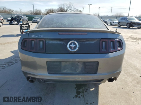 2013 Ford Mustang V6 with VIN 1ZVBP8AMXD5269052, listed as a Copart auction lot 87632855 with 0 mi miles and Salvage Title. Bid and sale history available at carsss.com. Image 6.