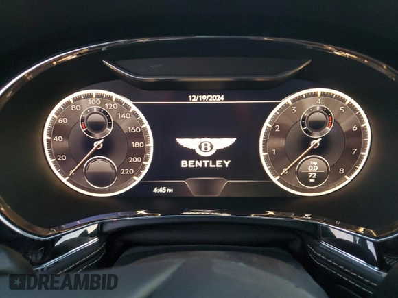 2021 Bentley Flying Spur W12 with VIN SCBBB6ZGXMC084793, listed as a Copart auction lot 85349274 with 72 mi miles and Salvage title. Bid and sale history available at DreamBid. Image 9.