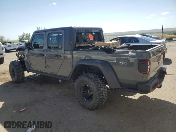 2020 Jeep Gladiator Rubicon with VIN 1C6JJTBG9LL163270, listed as a Copart auction lot 53654005 with 74,744 mi miles and Salvage title. Bid and sale history available at DreamBid. Image 2.