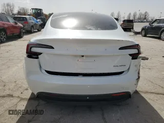 2025 Tesla Model 3 Long Range with VIN 5YJ3E1EB9SF902505, listed as a Copart auction lot 49849535 with 1,977 mi miles and Salvage Title. Bid and sale history available at DreamBid. Image 6.