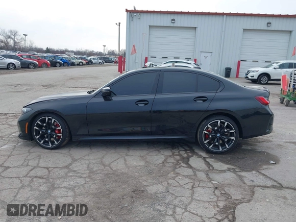 2025 BMW 3 Series M340i xDrive with VIN 3MW69FT02S8F00519, listed as a IAAI auction lot 41150515 with 715 mi miles. Bid and sale history available at carsss.com. Image 14.