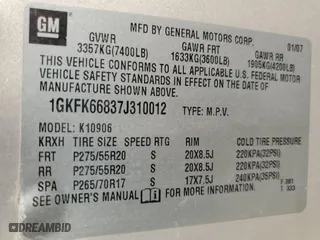 2007 GMC Yukon XL Denali with VIN 1GKFK66837J310012, listed as a Copart auction lot 75399364 with 216,068 mi miles and Salvage Title. Bid and sale history available at carsss.com. Image 13.