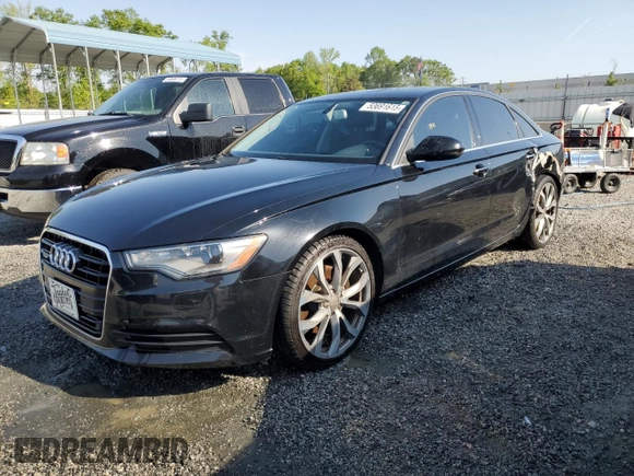 2015 Audi A6 Premium Plus with VIN WAUGFAFC2FN020408, listed as a Copart auction lot 53691615 with 119,878 mi miles and Salvage title. Bid and sale history available at DreamBid. Image 1.