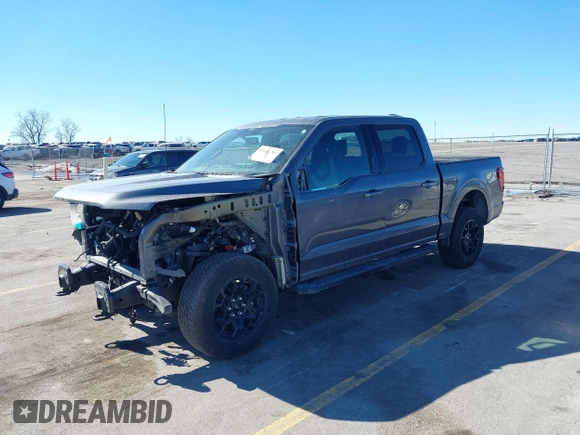 2024 Ford F-150 XLT with VIN 1FTFW3L52RKD71650, listed as a IAAI auction lot 41686193 with 7,474 mi miles. Bid and sale history available at carsss.com. Image 2.
