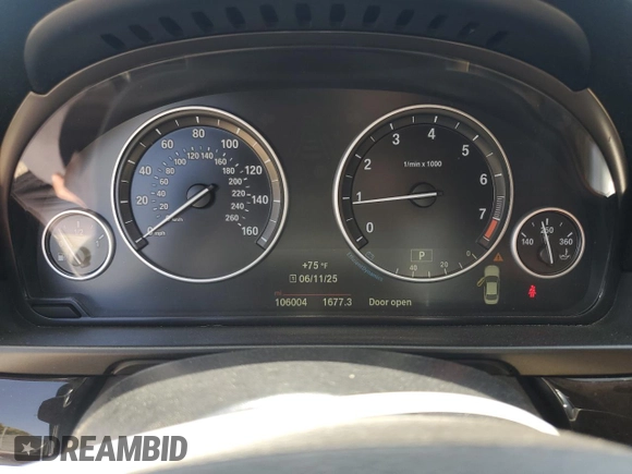 2016 BMW 5 Series 528i with VIN WBA5A5C5XGD526403, listed as a Copart auction lot 60992835 with 106,004 mi miles and Salvage title. Bid and sale history available at DreamBid. Image 9.