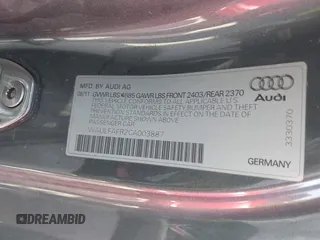 2012 Audi A5 Premium Plus z VIN WAULFAFR2CA003887, wystawiony jako IAAI lot #41829309 z przebiegiem 120 489 mil mil oraz . Historia ofert i sprzedaży dostępna na DreamBid. Obrazek 9.