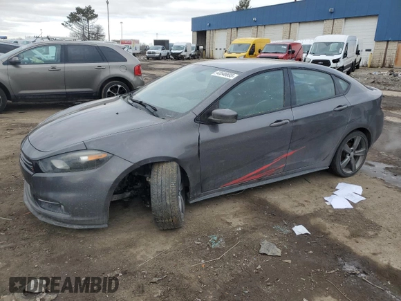 2016 Dodge Dart GT with VIN 1C3CDFEB9GD551162, listed as a Copart auction lot 43546695 with 89,587 mi miles and Clean Title. Bid and sale history available at carsss.com. Image 1.