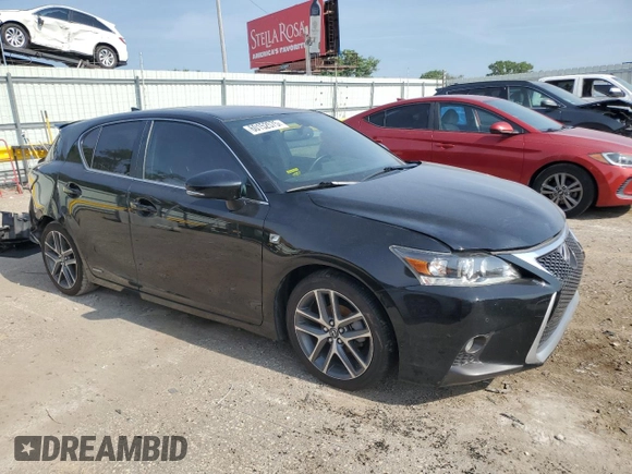 2015 Lexus CT 200h with VIN JTHKD5BH8F2246500, listed as a Copart auction lot 60152575 with 90,114 mi miles and Salvage title. Bid and sale history available at DreamBid. Image 4.