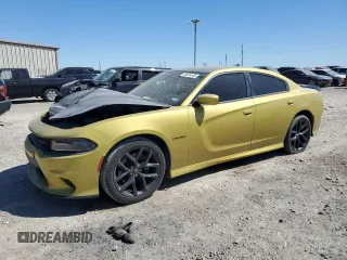 2021 Dodge Charger R/T with VIN 2C3CDXCT3MH616684, listed as a Copart auction lot 49876155 with 93,608 mi miles and Salvage Title. Bid and sale history available at carsss.com. Image 1.