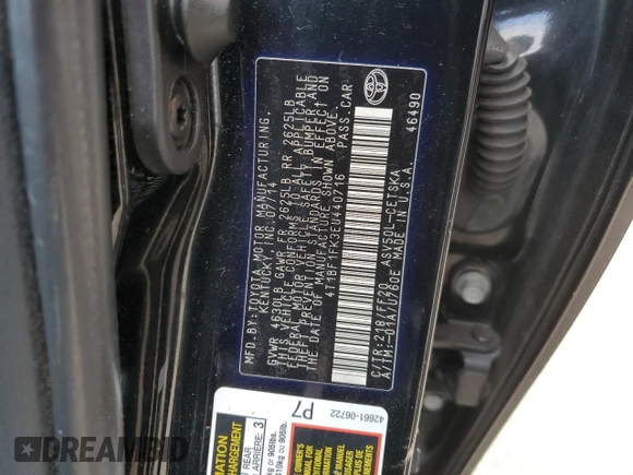 2014 Toyota Camry L with VIN 4T1BF1FK3EU440716, listed as a Copart auction lot 48036875 with Not Provided miles and Salvage Title. Bid and sale history available at DreamBid. Image 12.