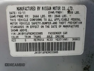 2012 Infiniti M37 with VIN JN1BY1AP8CM333985, listed as a Copart auction lot 81741654 with 142,745 mi miles and Salvage Title. Bid and sale history available at carsss.com. Image 13.