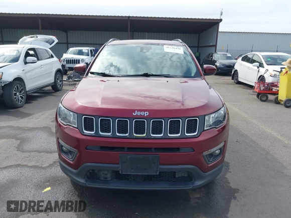 2020 Jeep Compass Latitude with VIN 3C4NJCBB3LT257809, listed as a IAAI auction lot 41736438 with 50,435 mi miles and . Bid and sale history available at DreamBid. Image 12.