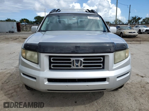 2006 Honda Ridgeline RTL with VIN 2HJYK16586H530898, listed as a Copart auction lot 77734934 with 137,560 mi miles and Clean Title. Bid and sale history available at carsss.com. Image 5.