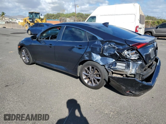 2020 Honda Civic Sedan EX-L with VIN 19XFC1F77LE021869, listed as a Copart auction lot 87870575 with 41,681 mi miles and Salvage Title. Bid and sale history available at carsss.com. Image 2.