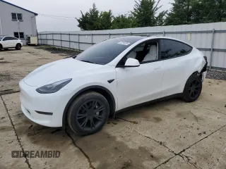 2024 Tesla Model Y Long Range z VIN 7SAYGDEE2RA329081, wystawiony jako Copart lot #57254265 z przebiegiem 2 325 mil mil oraz Szkoda całkowita • Salvage title. Historia ofert i sprzedaży dostępna na DreamBid. Obrazek 1.