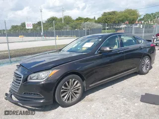 2015 Hyundai Genesis 3.8L with VIN KMHGN4JE8FU051163, listed as a IAAI auction lot 41937543 with 98,765 mi miles. Bid and sale history available at carsss.com. Image 17.