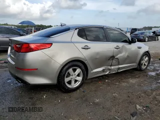 2015 Kia Optima LX with VIN KNAGM4A7XF5580422, listed as a Copart auction lot 54156945 with 132,248 mi miles and Salvage Title. Bid and sale history available at DreamBid. Image 3.