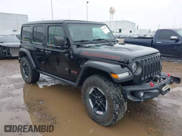 2019 Jeep Wrangler Unlimited Rubicon z VIN 1C4HJXFNXKW511193, wystawiony jako IAAI lot #41452579 z przebiegiem 91 857 mil mil oraz . Historia ofert i sprzedaży dostępna na DreamBid. Obrazek 1.