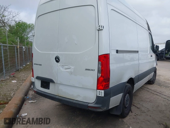 2023 Mercedes-Benz Sprinter Cargo with VIN W1Y4KBHY0PT145559, listed as a IAAI auction lot 41939381 with Not Provided miles and . Bid and sale history available at carsss.com. Image 4.