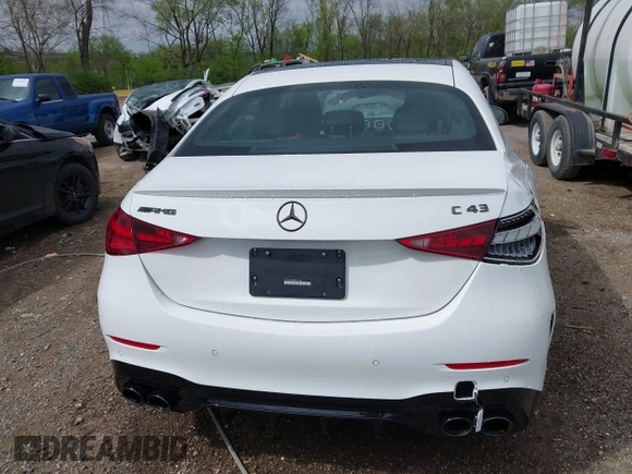 2024 Mercedes-Benz C 43 AMG with VIN W1KAF8HB0RR212189, listed as a IAAI auction lot 42082339 with 3,908 mi miles and . Bid and sale history available at DreamBid. Image 16.