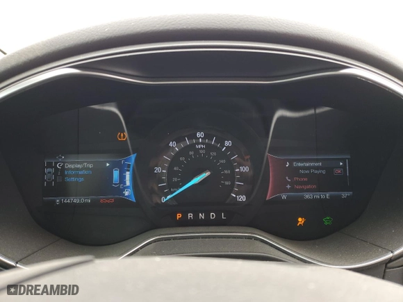 2015 Ford Fusion Titanium Hybrid with VIN 3FA6P0RU5FR225122, listed as a Copart auction lot 46176095 with 144,749 mi miles and Salvage Title. Bid and sale history available at carsss.com. Image 9.
