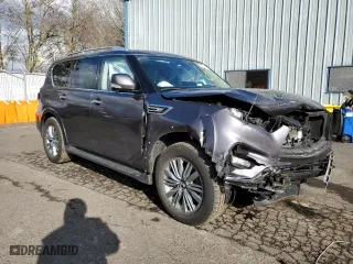 2024 Infiniti QX80 LUXE with VIN JN8AZ2AE2R9328307, listed as a Copart auction lot 44684235 with 20,261 mi miles and Non Repairable. Bid and sale history available at carsss.com. Image 4.