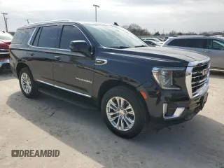 2021 GMC Yukon SLT with VIN 1GKS2BKD7MR199116, listed as a Copart auction lot 45635135 with 58,069 mi miles and Salvage Title. Bid and sale history available at carsss.com. Image 4.