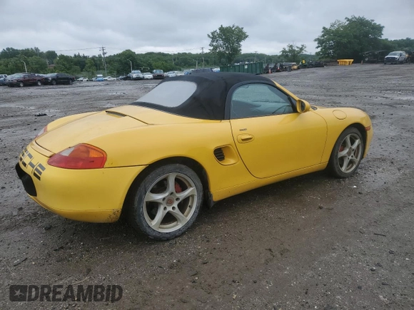 2002 Porsche Boxster with VIN WP0CA29802U623712, listed as a Copart auction lot 60972405 with 99,584 mi miles and Salvage title. Bid and sale history available at DreamBid. Image 3.