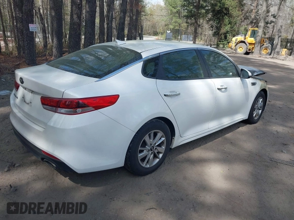 2016 Kia Optima LX with VIN KNAGT4L35G5088248, listed as a IAAI auction lot 41923519 with Not Provided miles. Bid and sale history available at carsss.com. Image 4.