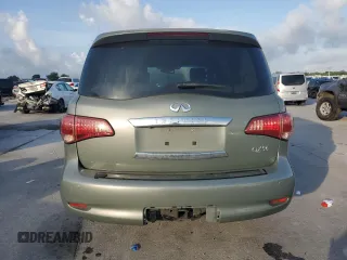 2012 Infiniti QX56 7-passenger with VIN JN8AZ2NF7C9515536, listed as a Copart auction lot 54954855 with Not Provided miles and Salvage Title. Bid and sale history available at carsss.com. Image 6.
