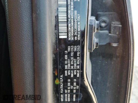 2017 Jeep Renegade Altitude с VIN ZACCJBBB5HPG33989, выставлен на аукционе Copart как лот 50799925 с пробегом 138 657 миль миль и Списание • Salvage title. История ставок и продаж доступна на DreamBid. Изображение 14.
