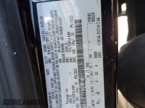 2017 Ford Fiesta Titanium with VIN 3FADP4CJ5HM136289, listed as a Copart auction lot 88919015 with 149,670 mi miles and Salvage Title. Bid and sale history available at carsss.com. Image 14.
