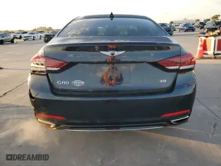 2018 Genesis G80 3.8L with VIN KMHGN4JE7JU270592, listed as a Copart auction lot 77489614 with 42,791 mi miles and Salvage Title. Bid and sale history available at carsss.com. Image 6.