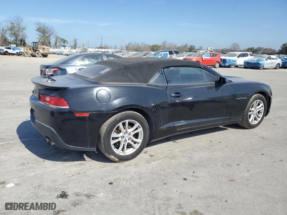2015 Chevrolet Camaro LT with VIN 2G1FD3D33F9221863, listed as a Copart auction lot 43722735 with 100,027 mi miles and Clean Title. Bid and sale history available at carsss.com. Image 3.