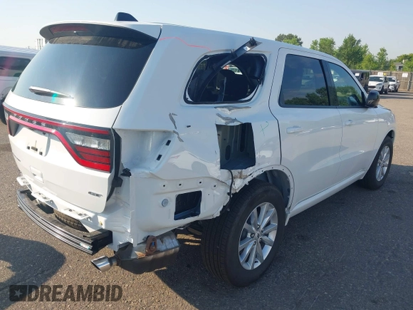 2025 Dodge Durango GT with VIN 1C4RDHDG0SC534554, listed as a IAAI auction lot 42761292 with 6,168 mi miles and . Bid and sale history available at DreamBid. Image 4.