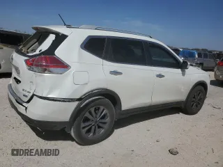 2014 Nissan Rogue SV with VIN 5N1AT2MVXEC844092, listed as a Copart auction lot 48302185 with 96,348 mi miles and Salvage Title. Bid and sale history available at carsss.com. Image 3.