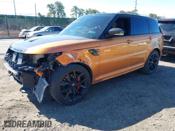 2019 Land Rover Range Rover Sport SVR with VIN SALWZ2SE2KA826052, listed as a IAAI auction lot 41737187 with 41,241 mi miles and . Bid and sale history available at DreamBid. Image 2.