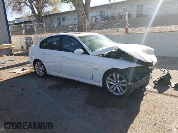 2006 BMW 3 Series 325i with VIN WBAVB13506PT09008, listed as a Copart auction lot 52020275 with 0 mi miles and Salvage Title. Bid and sale history available at carsss.com. Image 4.