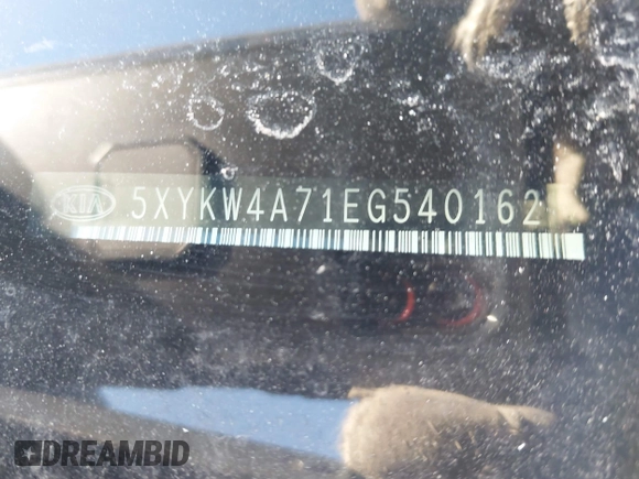 2014 Kia Sorento SX with VIN 5XYKW4A71EG540162, listed as a IAAI auction lot 41616809 with 175,041 mi miles. Bid and sale history available at carsss.com. Image 9.