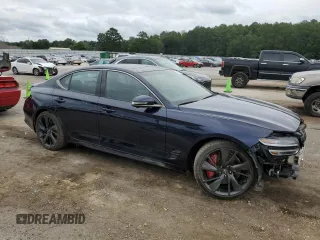 2023 Genesis G70 3.3T with VIN KMTG54TE7PU113169, listed as a Copart auction lot 71008994 with 17,864 mi miles and Salvage Title. Bid and sale history available at DreamBid. Image 4.