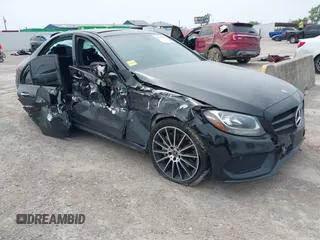 2018 Mercedes-Benz C 300 with VIN WDDWF4KB7JR378155, listed as a IAAI auction lot 42260842 with 83,686 mi miles and . Bid and sale history available at DreamBid. Image 1.